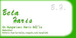 bela haris business card